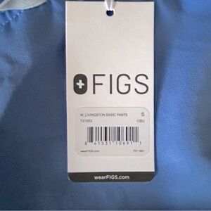FIGS Livingston Basic Scrub Pants, Ladies Size Small, Ceil Blue, NWT